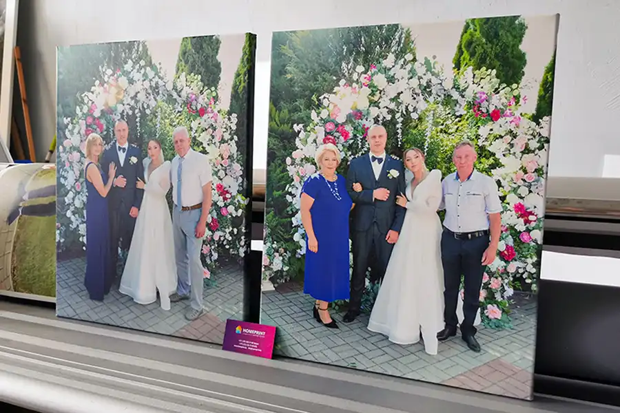 Фото на холсте на свадьбу