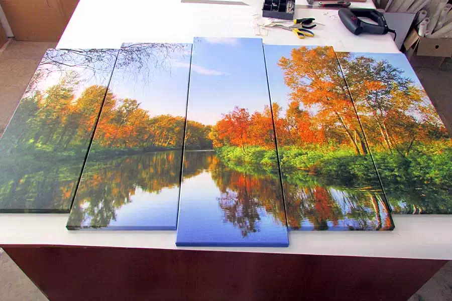 Полиптих из пяти модулей "Золотая осень"