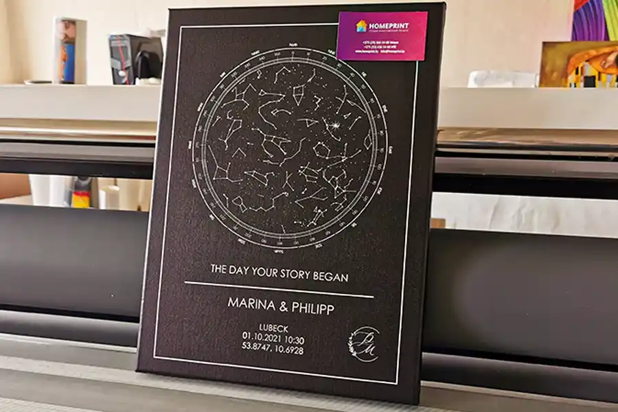 Карта звездного неба купить в Минске на заказ